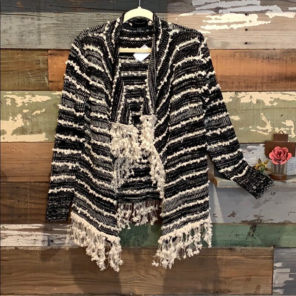 Trendy Waterfall front cardigan by LA FEE VERTE